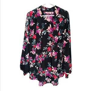 EVRI Women's Floral Black Top